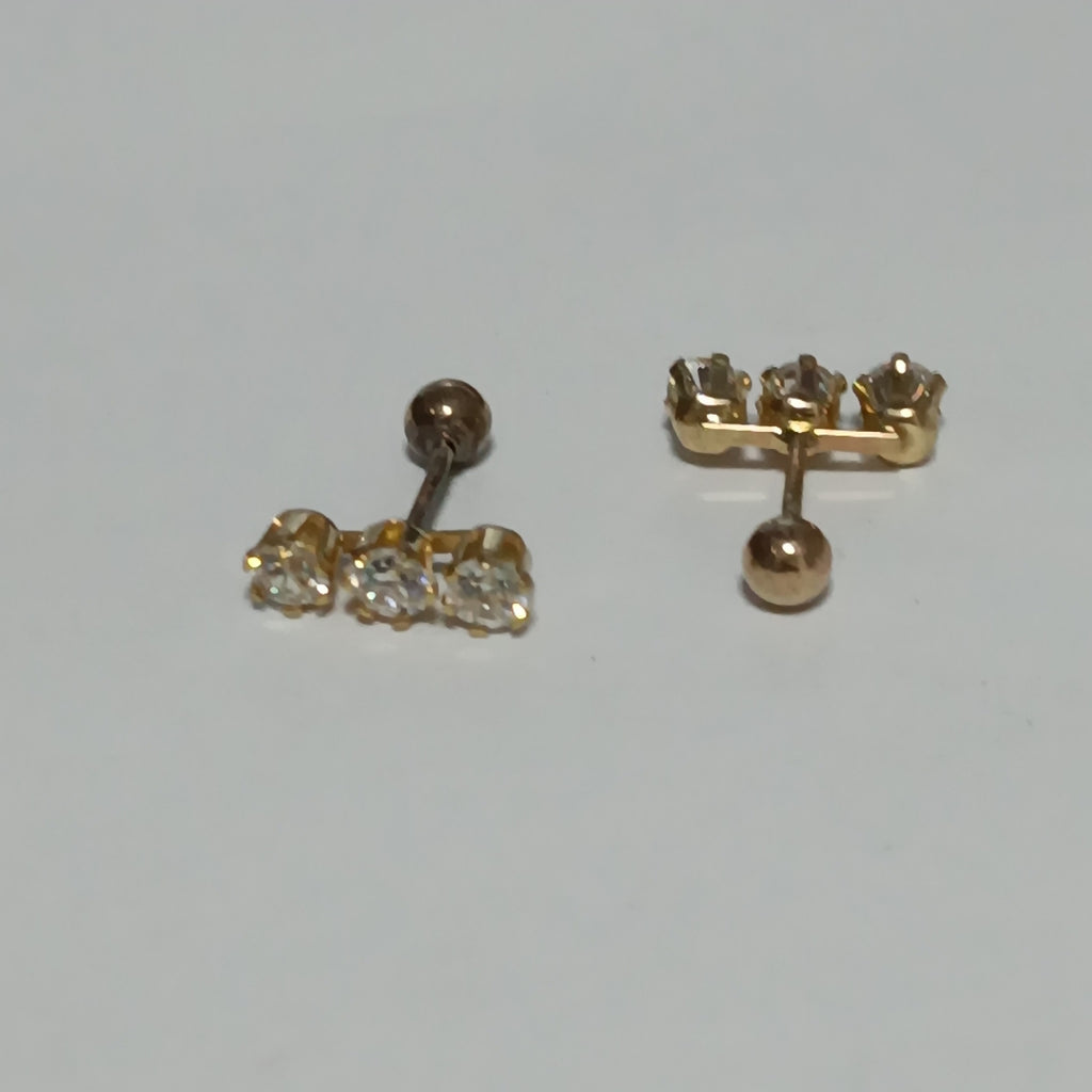 ARETES PAR ORO 10 K 0.8 GRMS (SEMINUEVO)