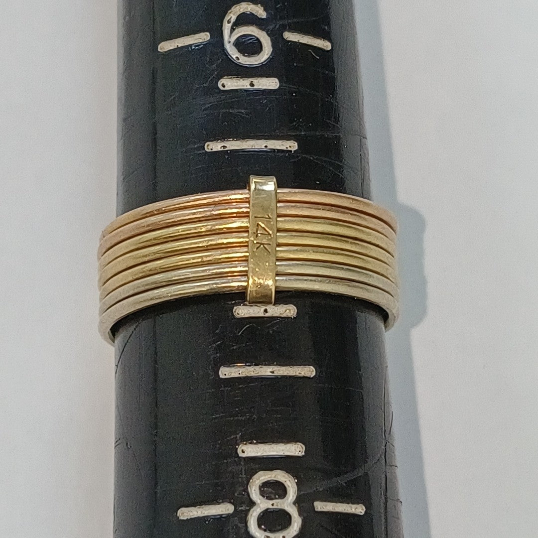 ARGOLLA ORO, ORO COMBINADO 14 K 4 GRMS (SEMINUEVO)