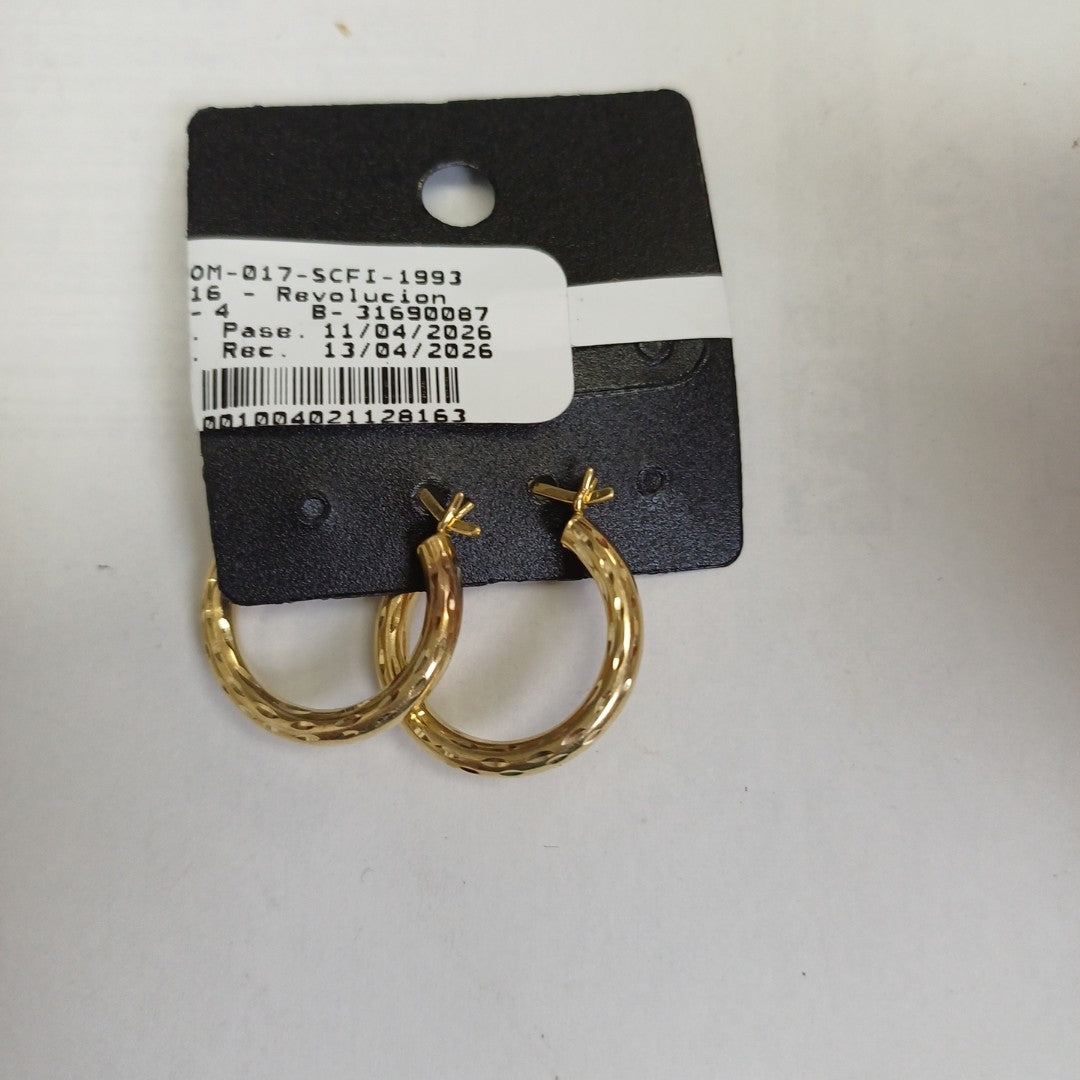 ARRACADAS PAR ORO 14 K 2.4 GRMS (SEMINUEVO)