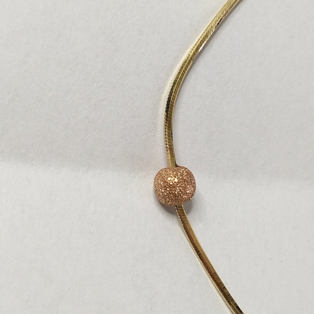 COLLAR ORO, ORO COMBINADO 14 K 3.5 GRMS (SEMINUEVO)
