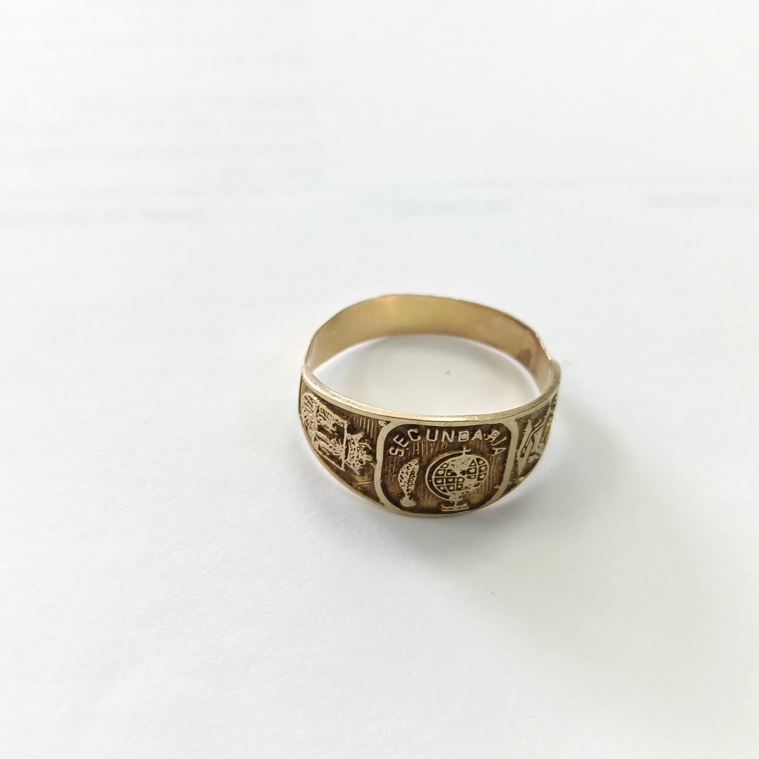 ANILLO DE GRADUACIÓN ORO 10 K 1.5 GRMS (SEMINUEVO)
