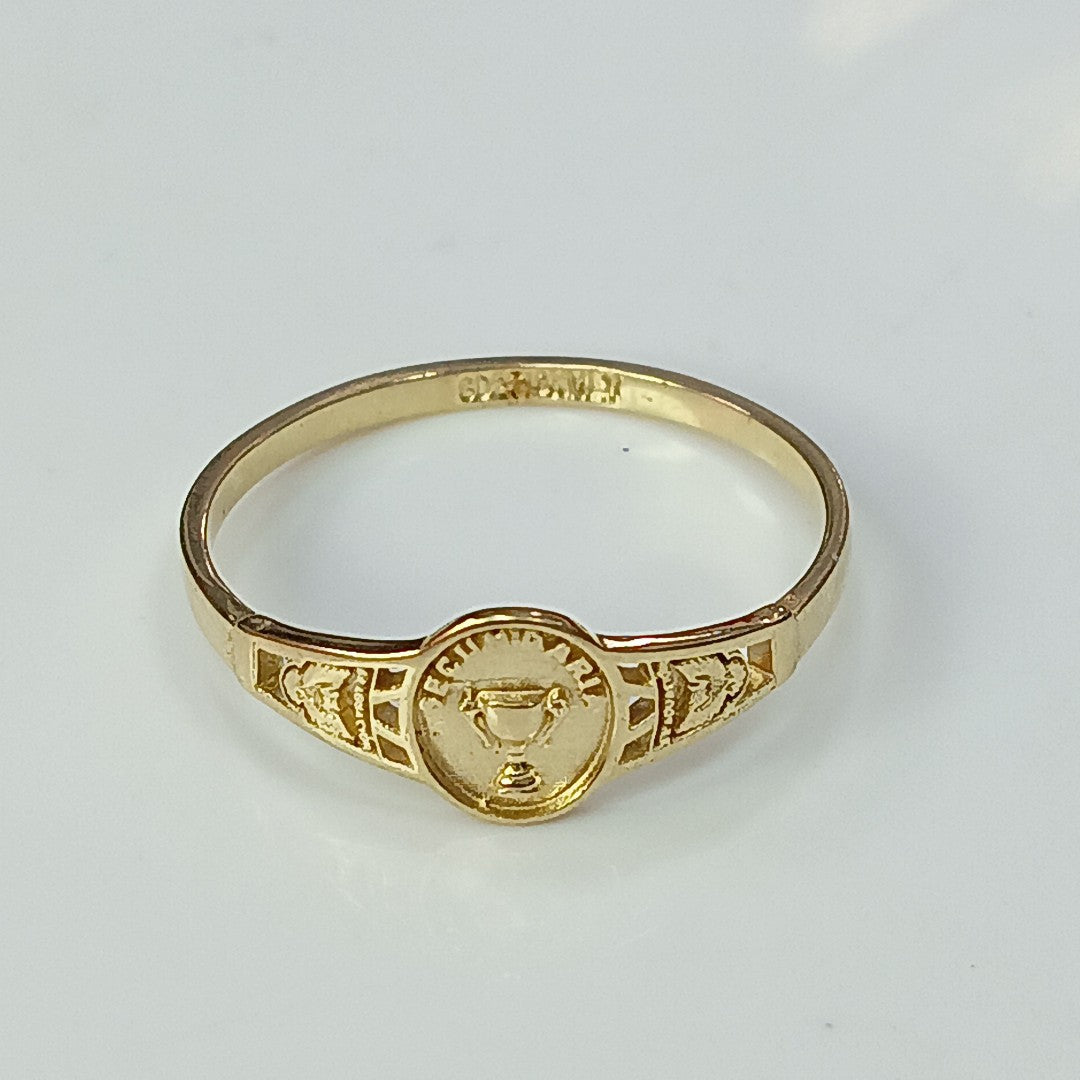 ANILLO DE GRADUACIÓN ORO 10 K 1.3 GRMS (SEMINUEVO)
