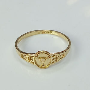 ANILLO DE GRADUACIÓN ORO 10 K 1.3 GRMS (SEMINUEVO)