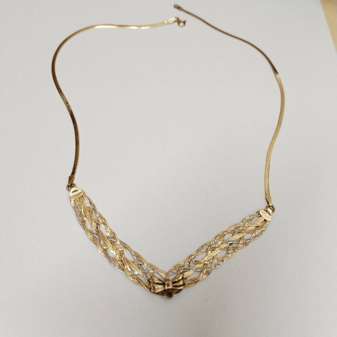 GARGANTILLA ORO COMBINADO 14 K 8,90 GRMS (SEMINUEVO)