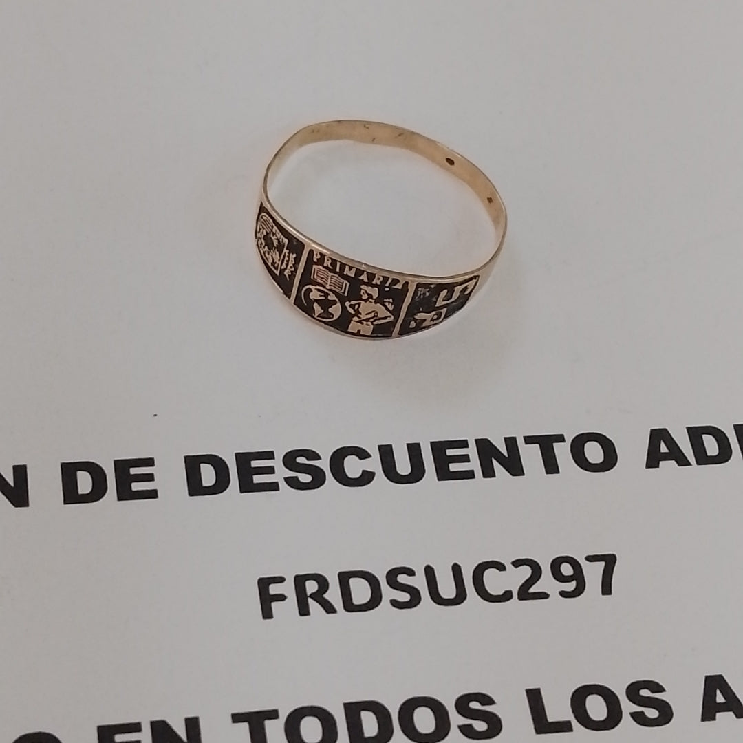ANILLO DE GRADUACIÓN ORO 8 K 1.2 GRMS (SEMINUEVO)