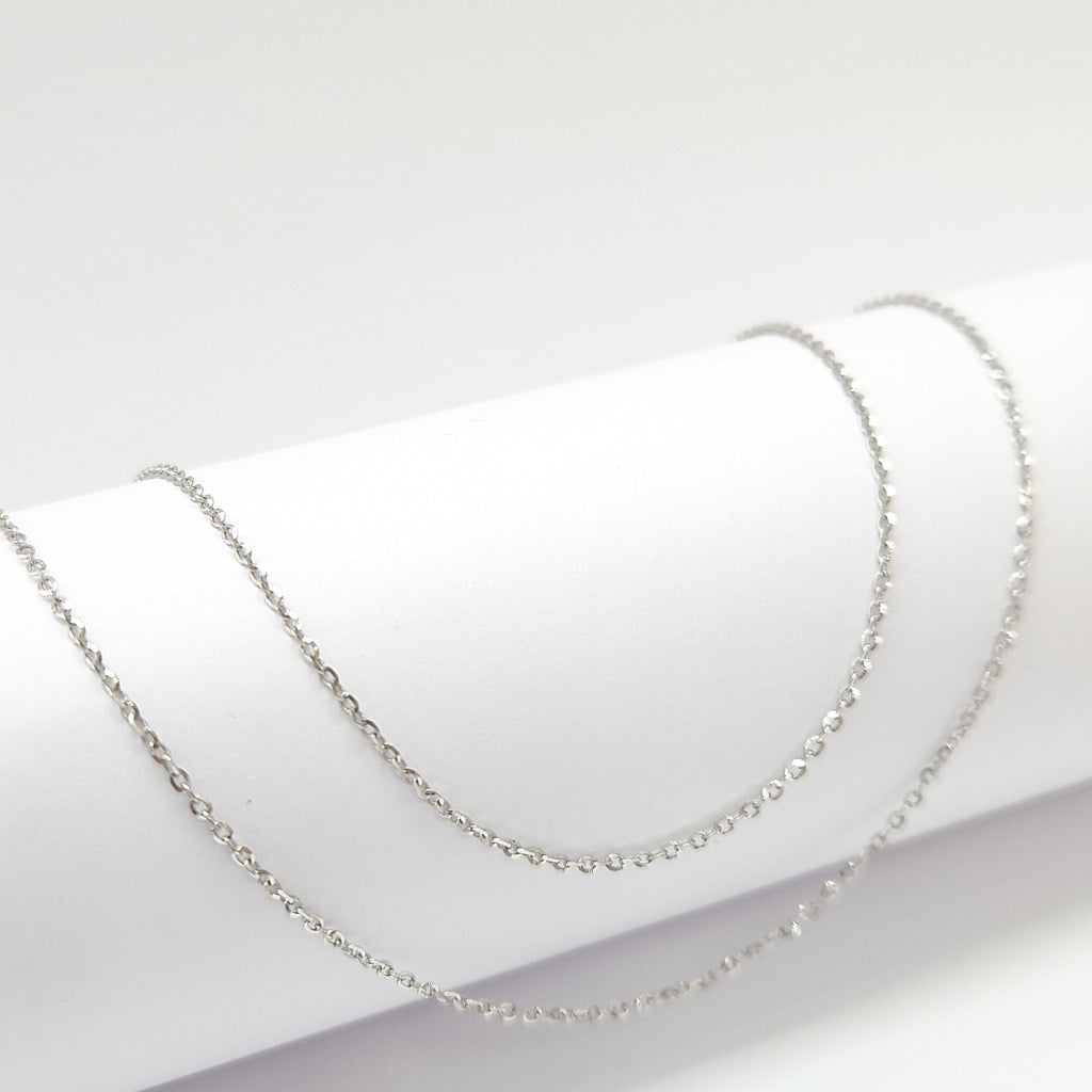 CADENA ORO, ORO BLANCO 14 K 1.3 GRMS (SEMINUEVO)