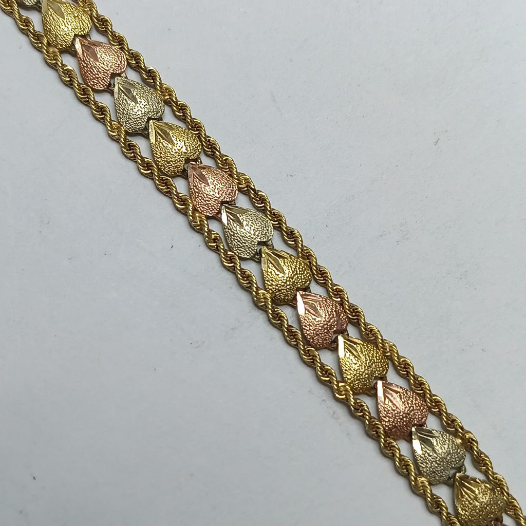 PULSERA ORO COMBINADO 14 K 13,80 GRMS (SEMINUEVO)
