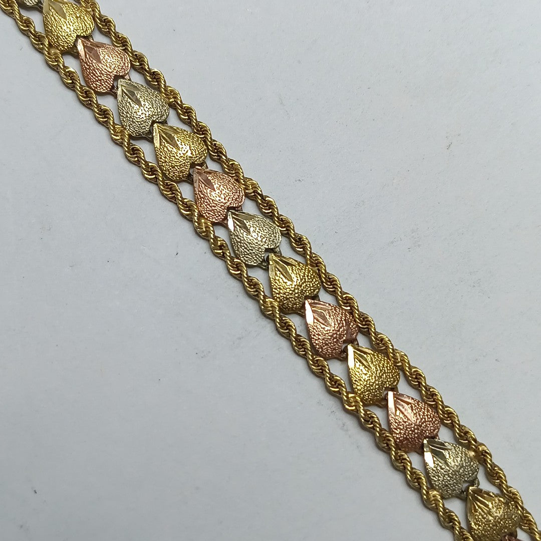 PULSERA ORO COMBINADO 14 K 13,80 GRMS (SEMINUEVO)