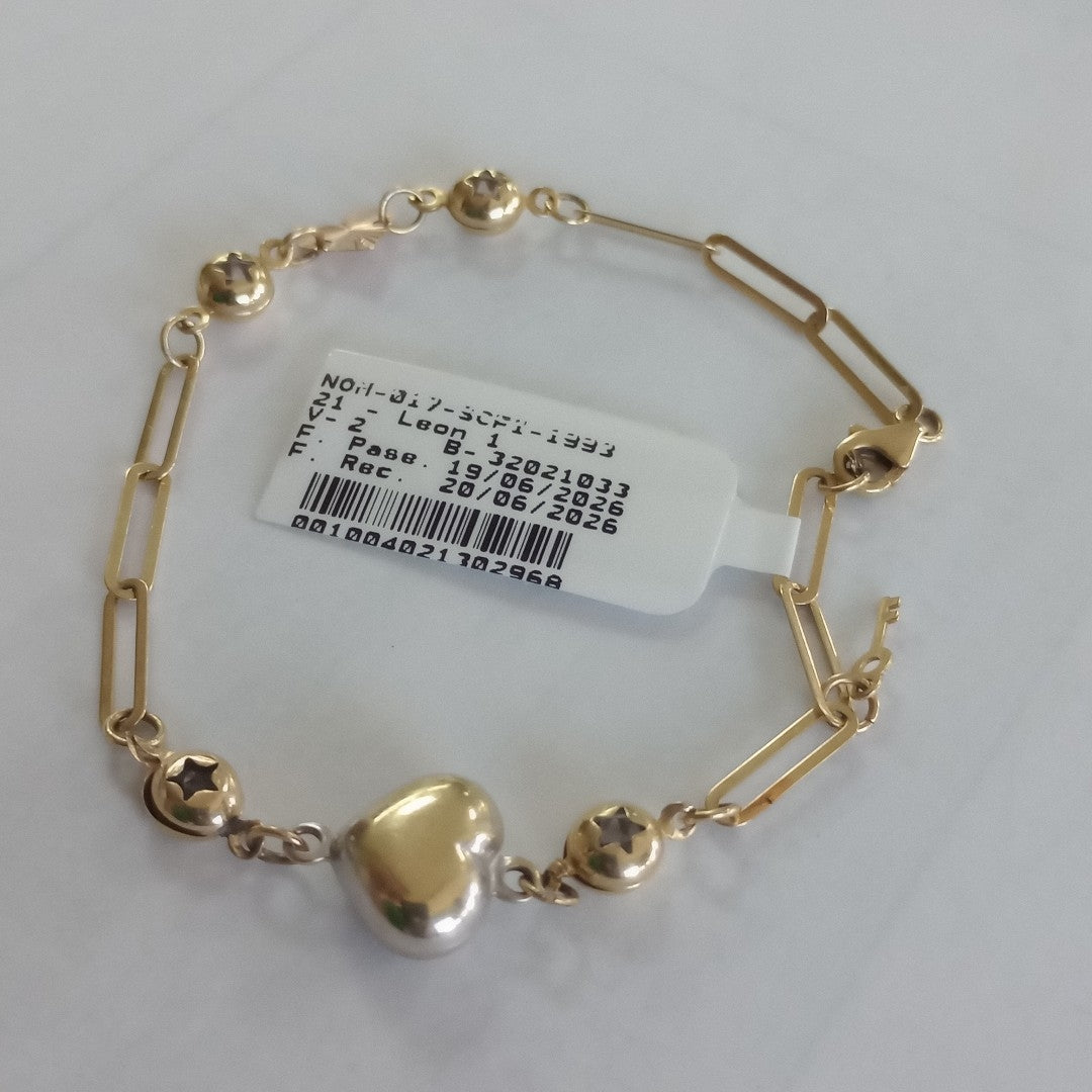 PULSERA ORO, ORO COMBINADO 14 K 3.9 GRMS (SEMINUEVO)