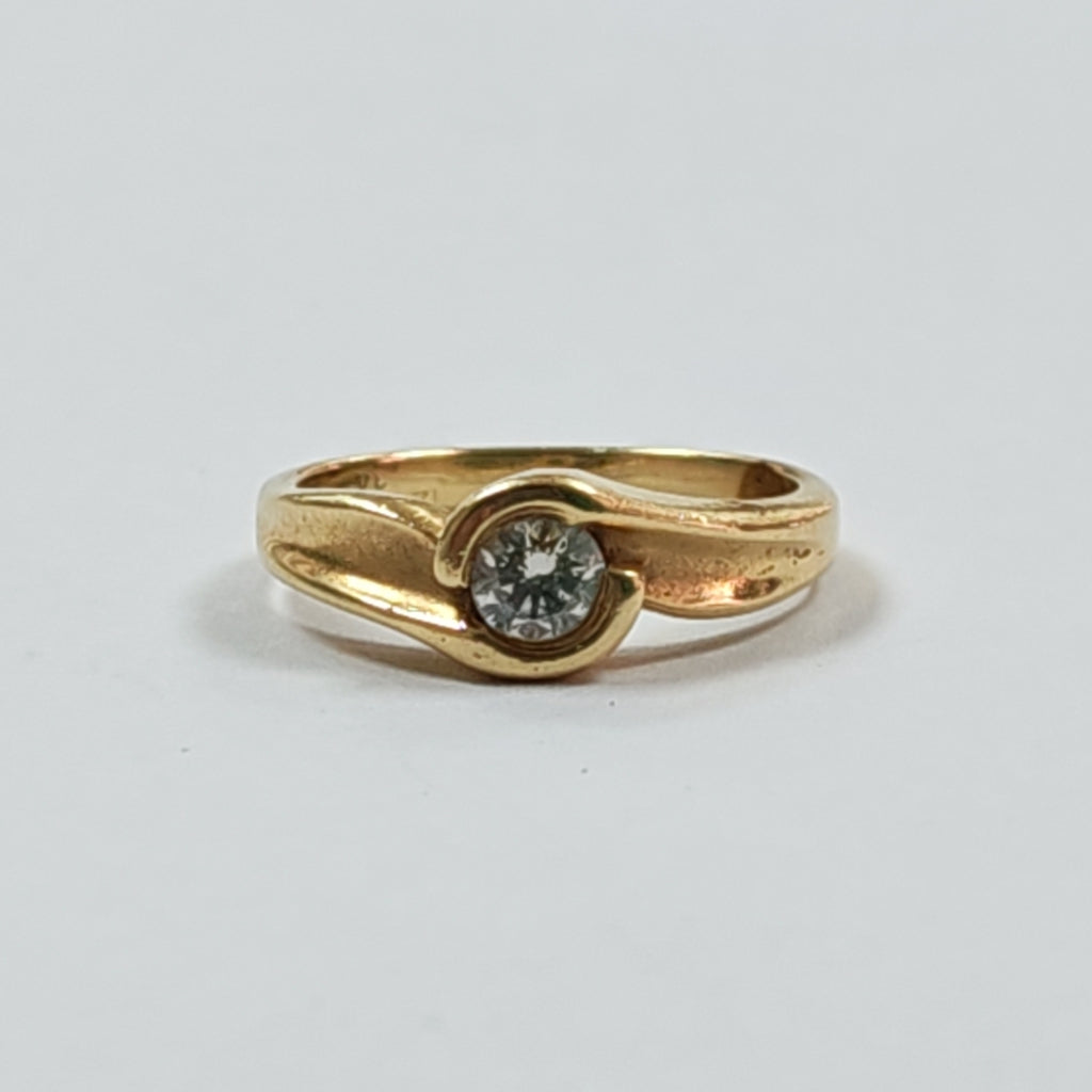ANILLITO, SOLITARIO ORO 14 K 3.2 GRMS (SEMINUEVO)