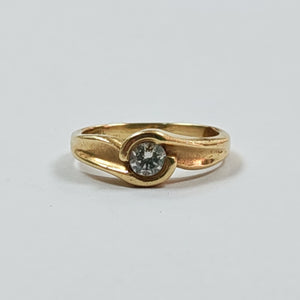 ANILLITO, SOLITARIO ORO 14 K 3.2 GRMS (SEMINUEVO)