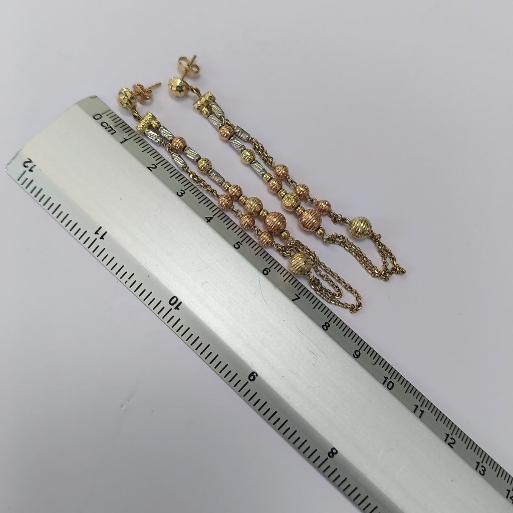 BROQUELES PAR ORO, ORO COMBINADO 14 K 6.8 GRMS (SEMINUEVO)