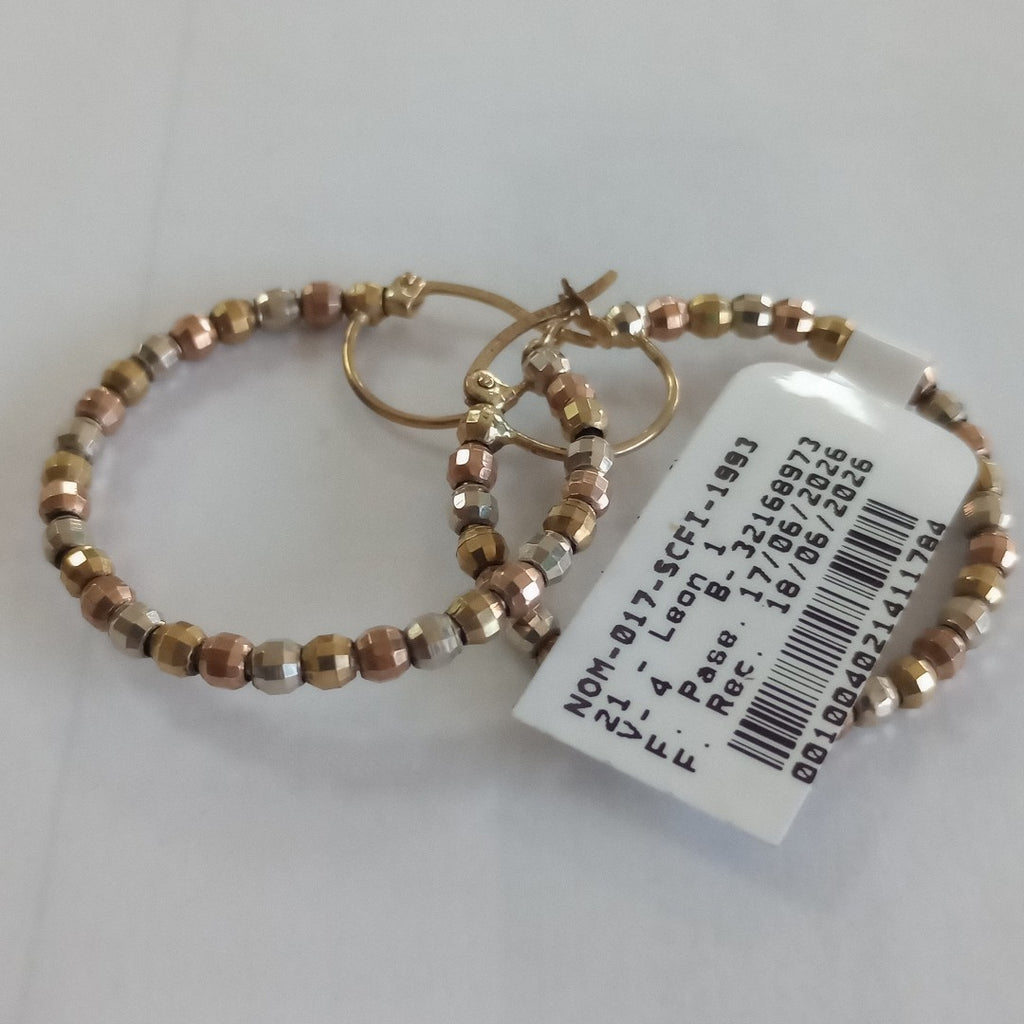 ARRACADAS PAR ORO,ORO COMBINADO 10 K 4,20 GRMS (SEMINUEVO)