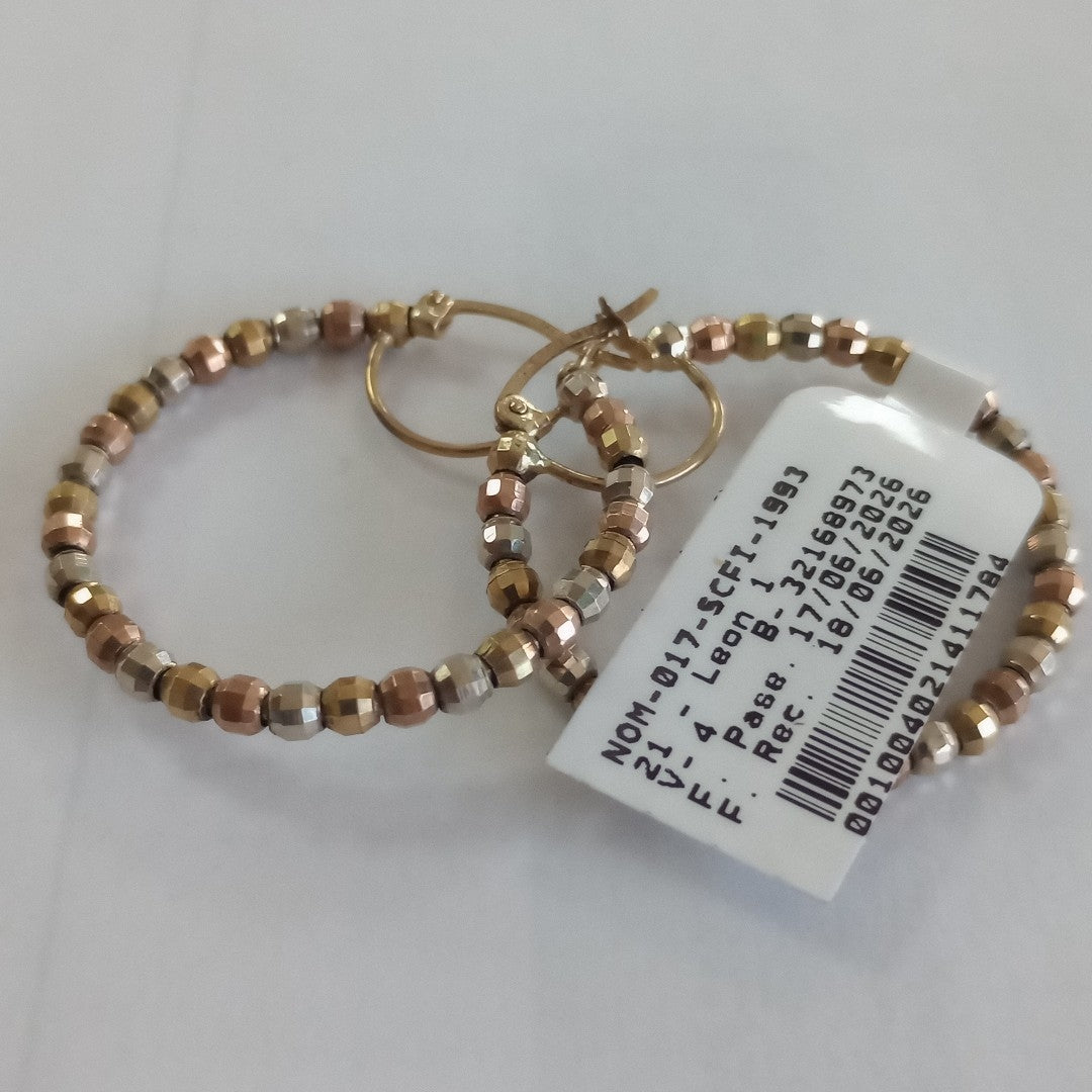 ARRACADAS PAR ORO,ORO COMBINADO 10 K 4,20 GRMS (SEMINUEVO)