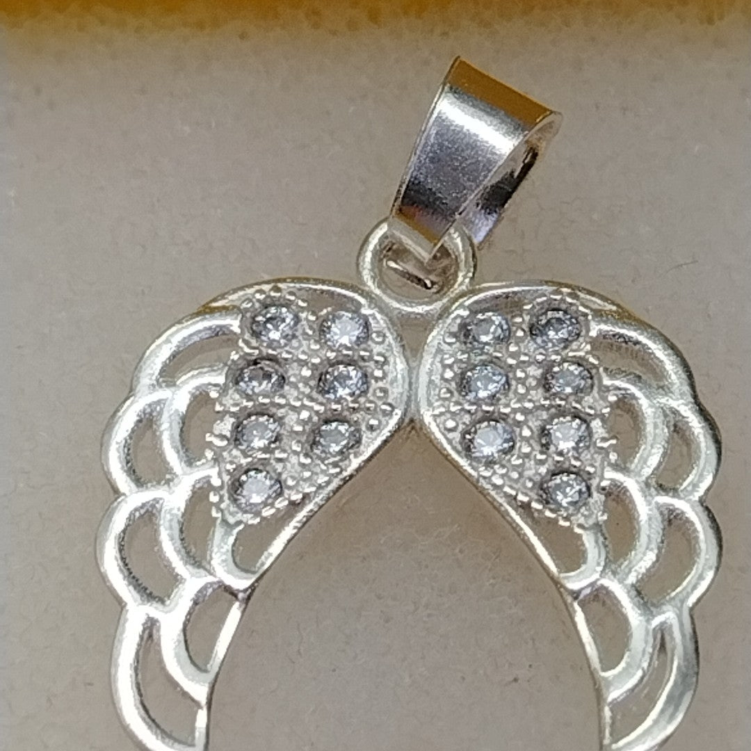 DIJE ALAS C/CIRCONIAS PLATA .925 2.3 GR (NUEVO)