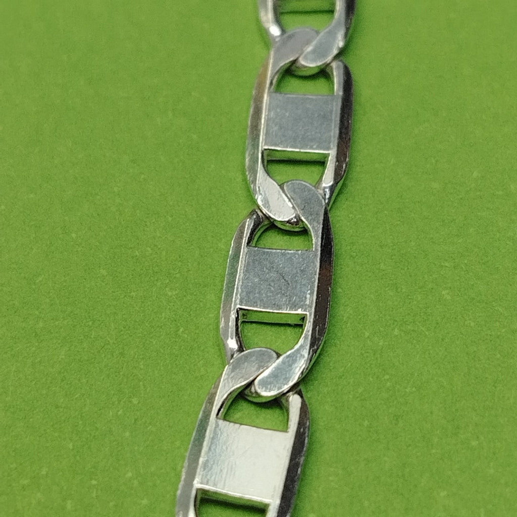PULSERA TEJIDO ESPEJO PLATA .925 21 CM 7.8 GR (NUEVO)