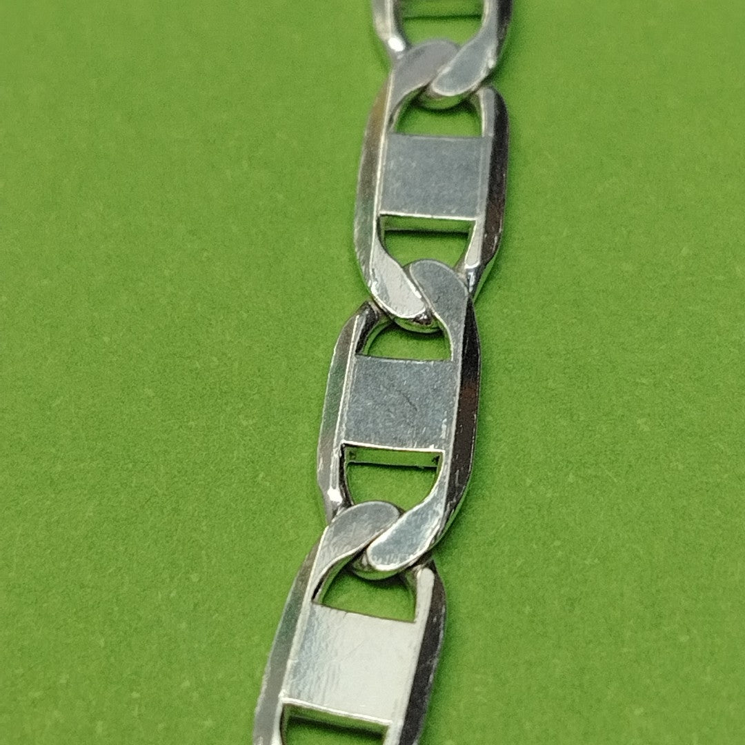 PULSERA TEJIDO ESPEJO PLATA .925 21 CM 7.8 GR (NUEVO)