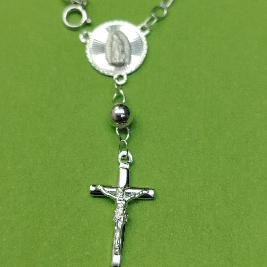 PULSERA TIPO ROSARIO PLATA .925 18 CM 4.12 GR (NUEVO)