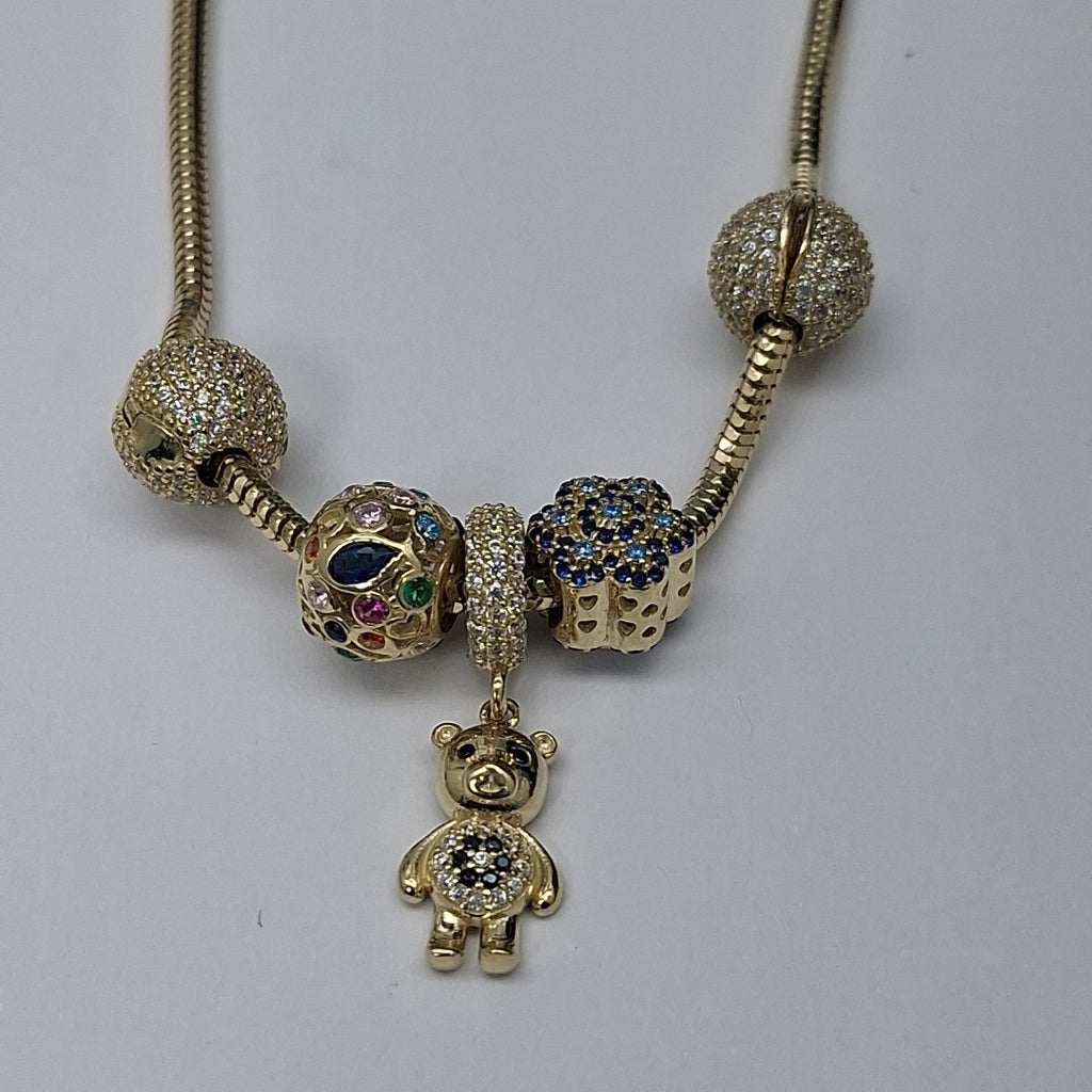 PULSERA CHARM ORO 14K 16.9 (NUEVO)