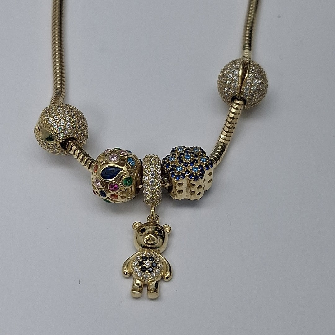 PULSERA CHARM ORO 14K 16.9 (NUEVO)