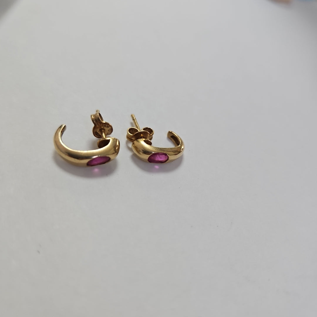 ARRACADAS PAR ORO 14 K 2.2 GRMS (SEMINUEVO)