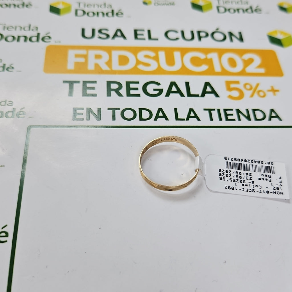 ARGOLLA ORO 10 K 1 GRMS (SEMINUEVO)