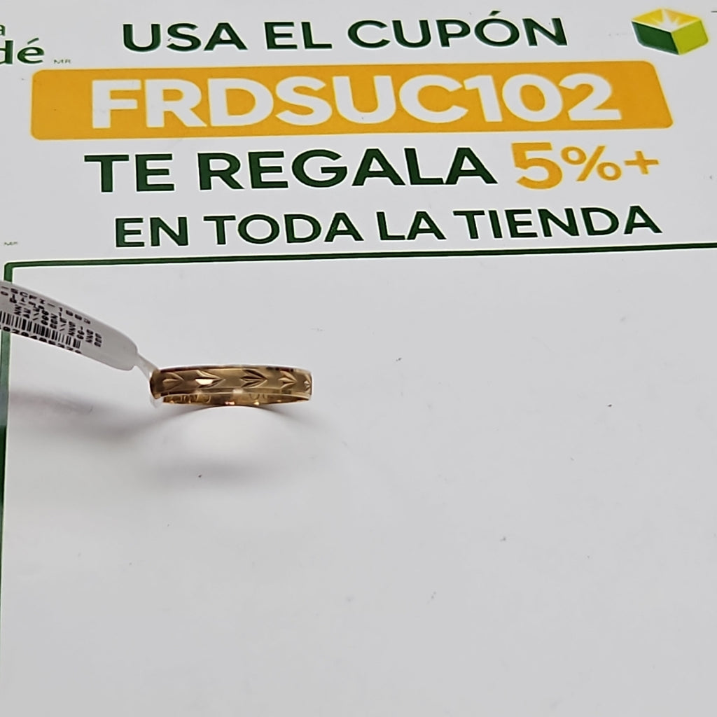 ARGOLLA ORO 10 K 1 GRMS (SEMINUEVO)