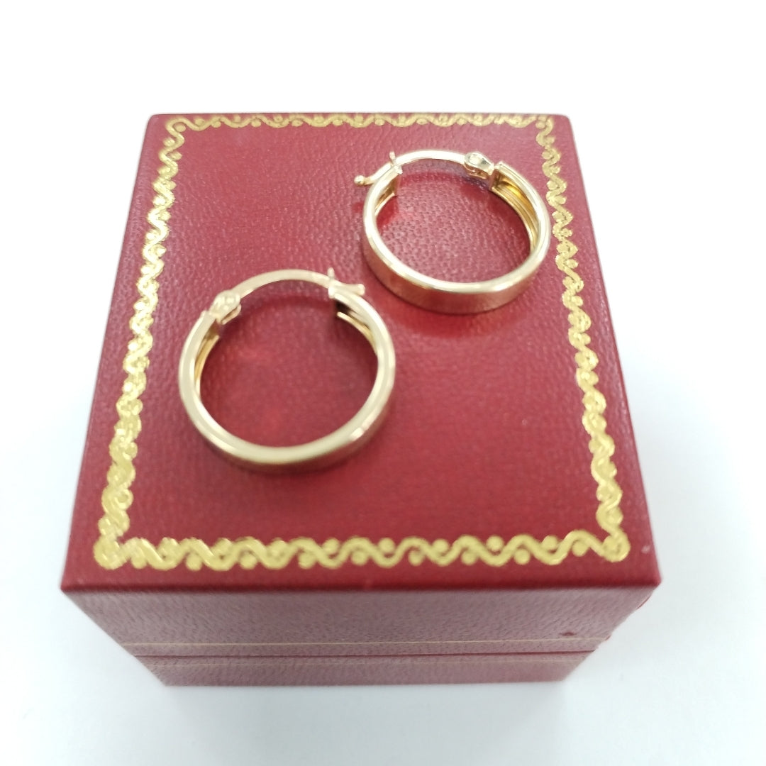 ARRACADAS PAR ORO 14 K 1.5 GRMS (SEMINUEVO)