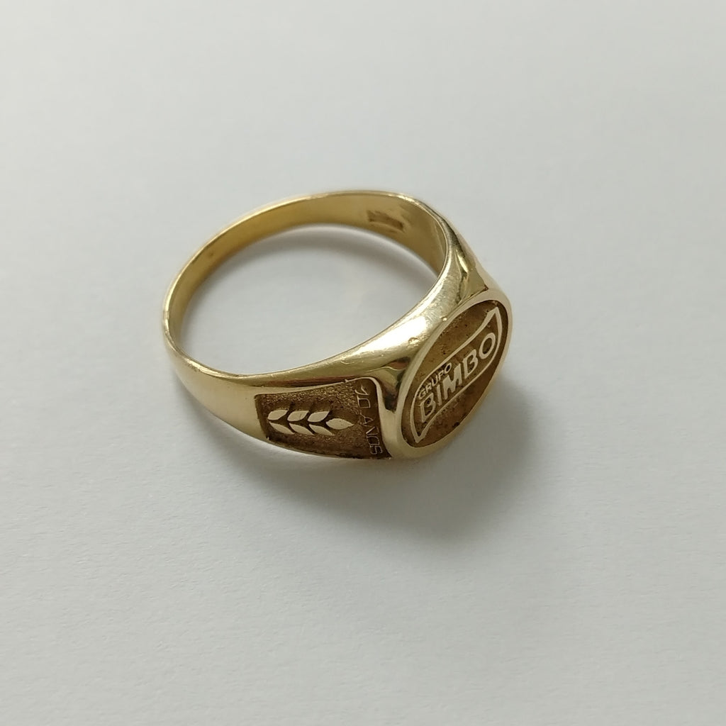 ANILLO CONMEMORATIVO ORO 14 K 11.8 GRMS (SEMINUEVO)