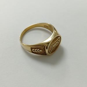 ANILLO CONMEMORATIVO ORO 14 K 11.8 GRMS (SEMINUEVO)