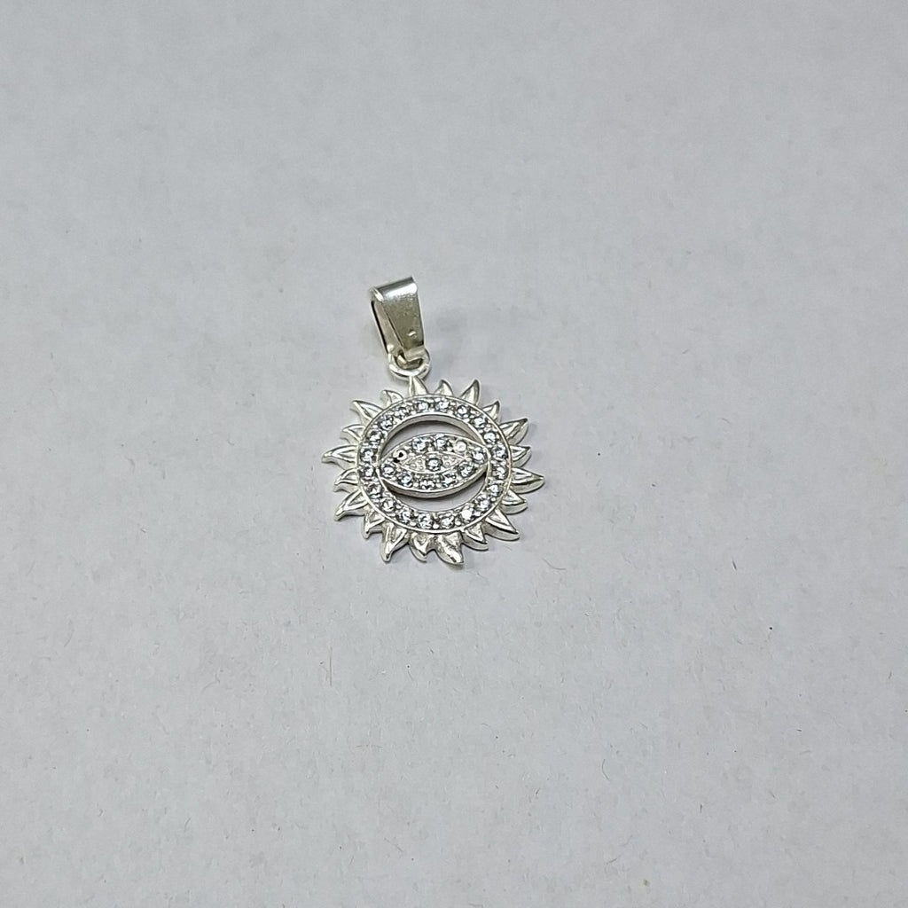 DIJE OJO MAGICO CON CIRCONIAS PLATA .925 2 GR (NUEVO)