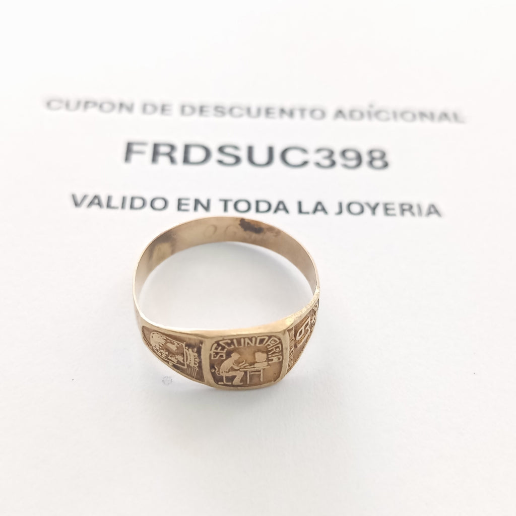 ANILLO DE GRADUACIÓN ORO 8 K 2,00 GRMS (SEMINUEVO)