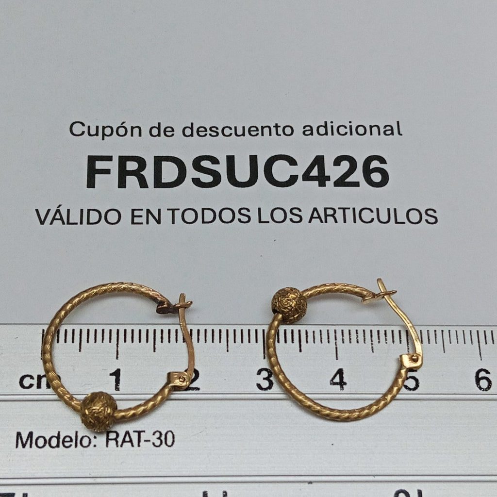 ARETES PAR ORO 10 K 1,90 GRMS (SEMINUEVO)