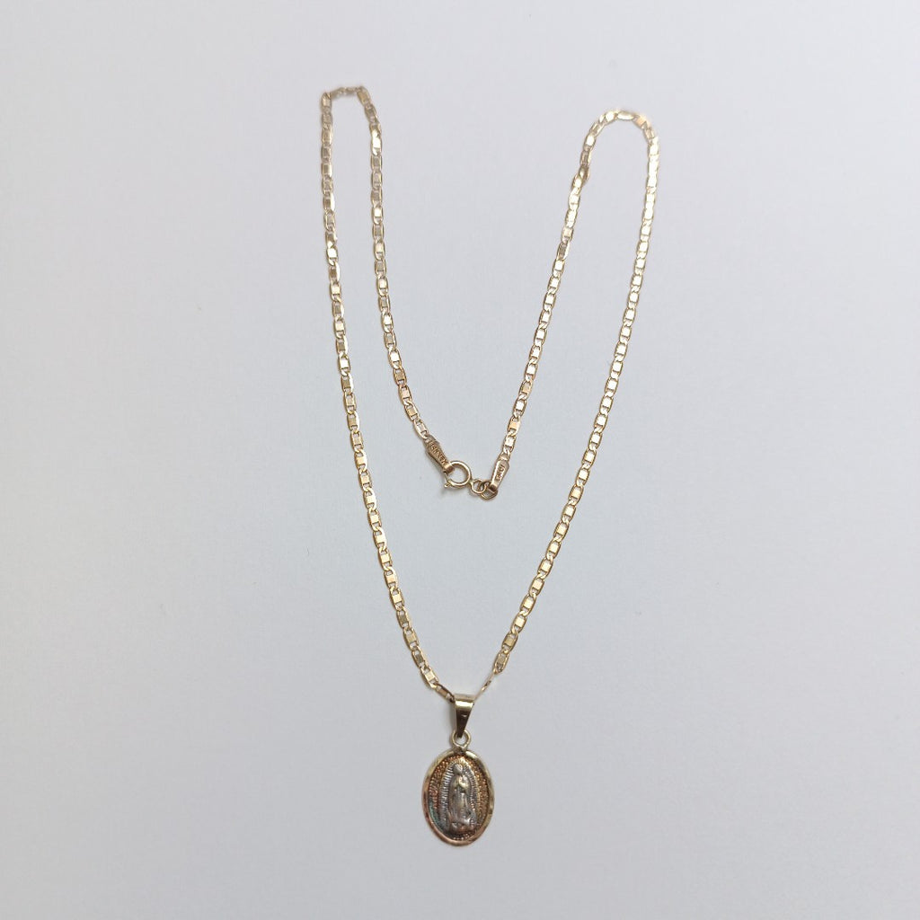 CADENA, MEDALLA RELIGIOSA ORO 10 K 2.3 GRMS (SEMINUEVO)