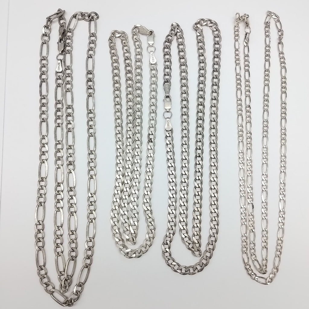 ARRACADAS PAR, CADENA, PULSERA PLATA 76.6 GRMS (SEMINUEVO)