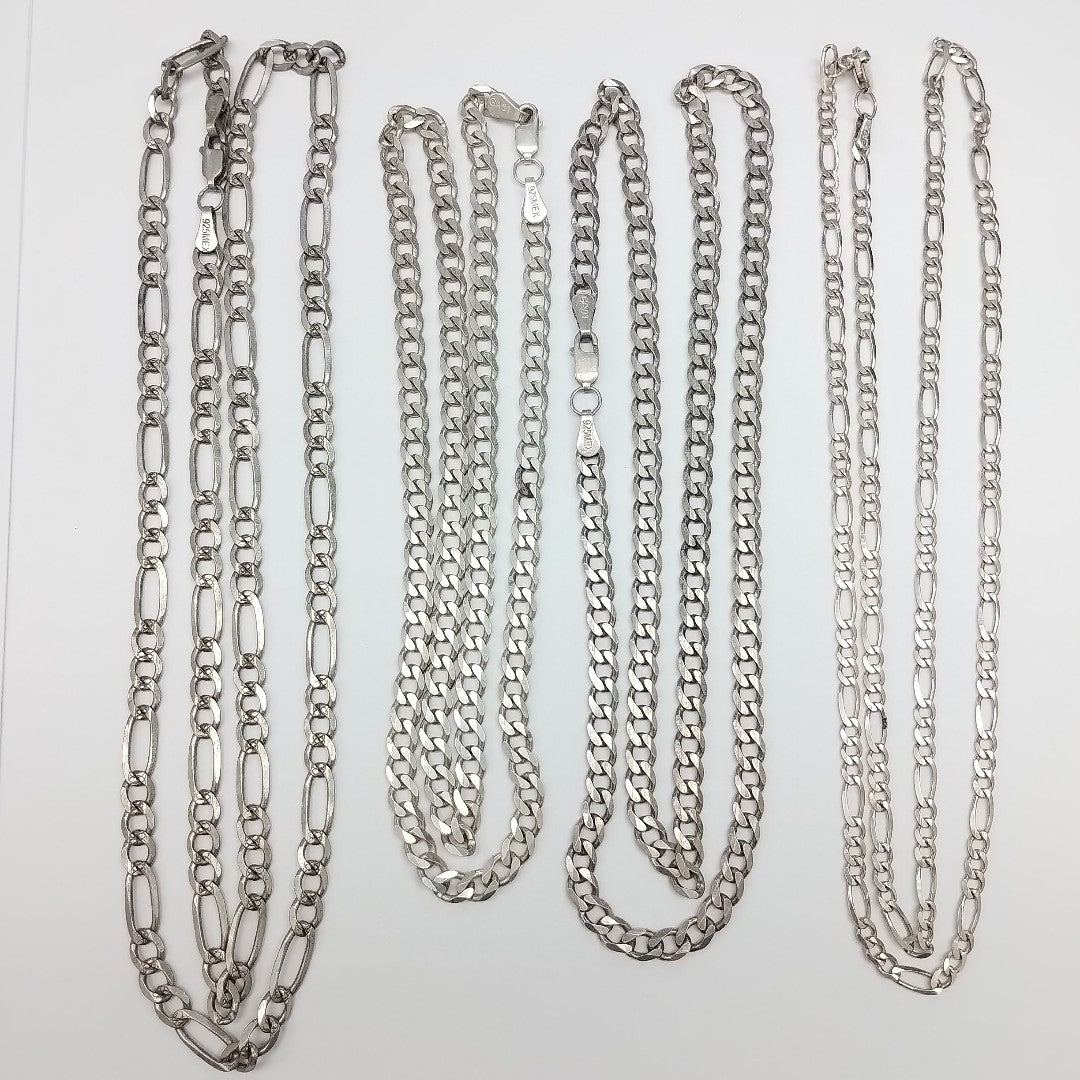 ARRACADAS PAR, CADENA, PULSERA PLATA 76.6 GRMS (SEMINUEVO)