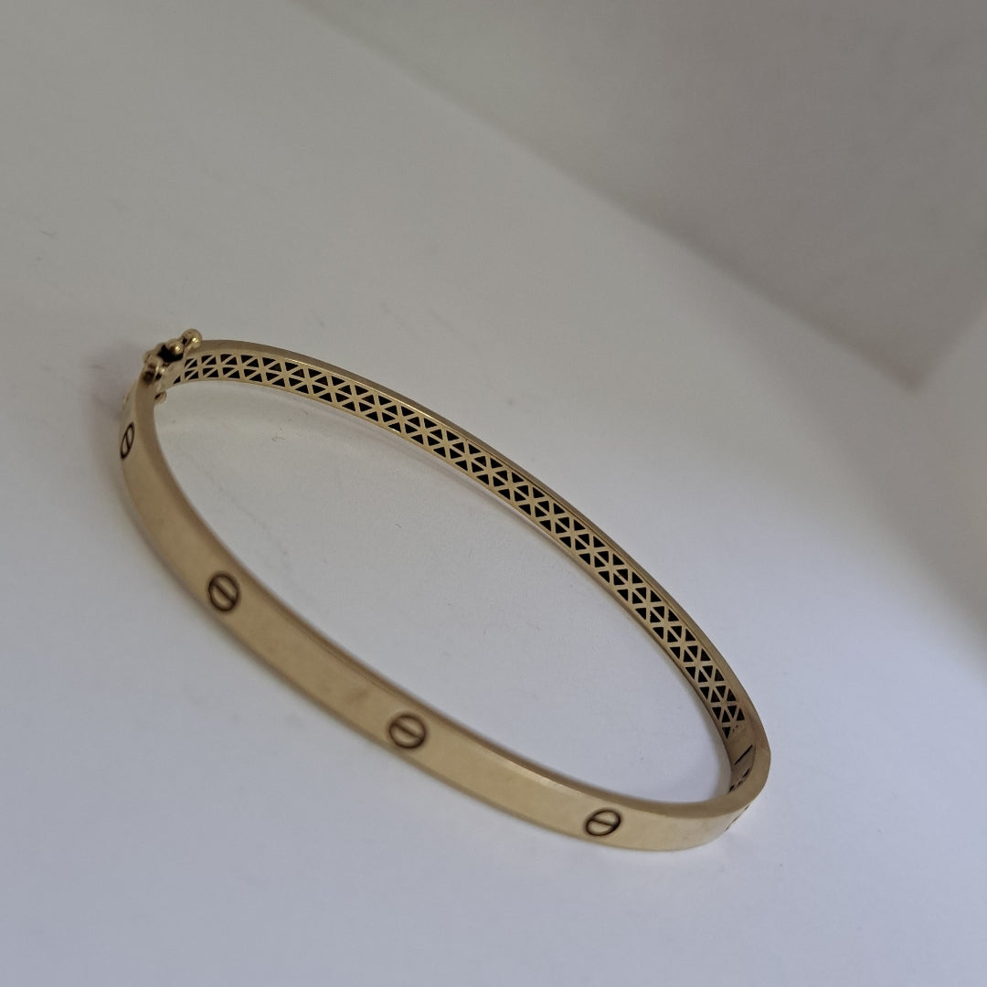 PULSERA RIGIDA ORO 10 K 4.9 GRMS (SEMINUEVO)