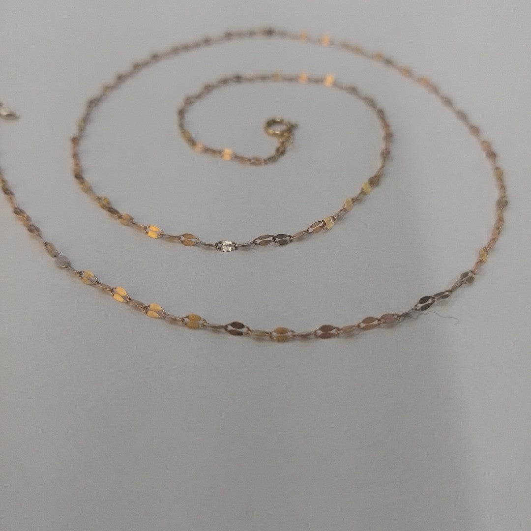 CADENA ORO, ORO COMBINADO 10 K 0.9 GRMS (SEMINUEVO)