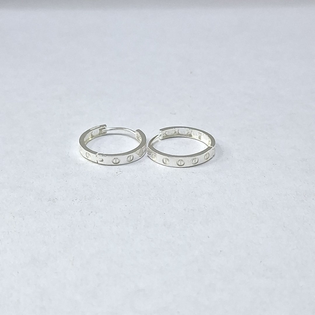 ARETES ARRACADAS FIG TORNILLOS PLATA .925 2.73 GR (NUEVO)