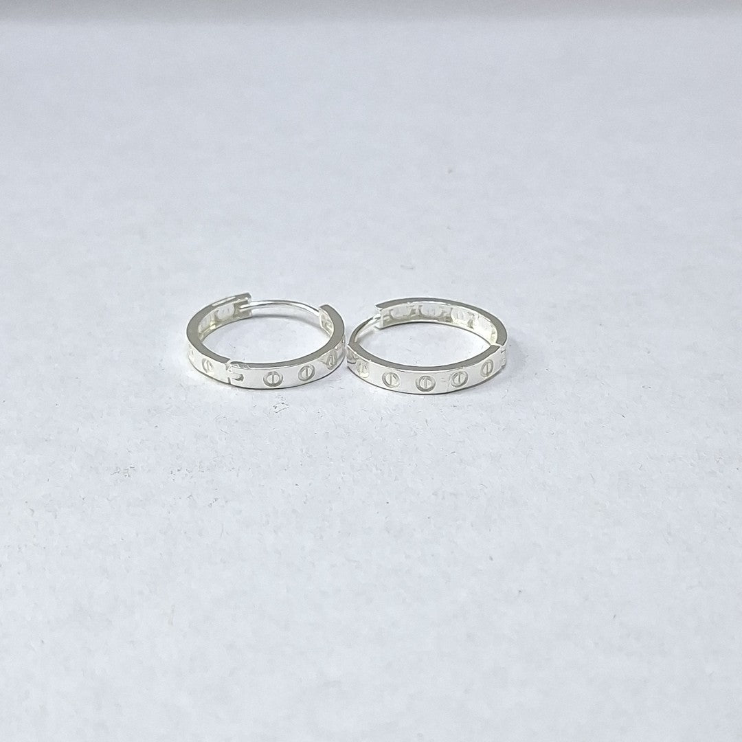 ARETES ARRACADAS FIG TORNILLOS PLATA .925 2.73 GR (NUEVO)