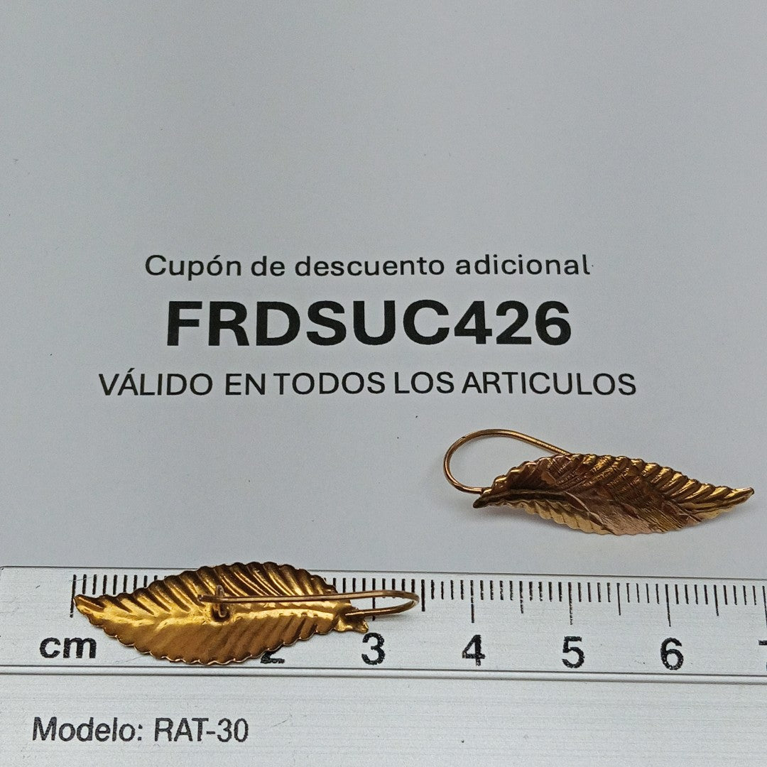 ARETES PAR ORO 8 K 1.4 GRMS (SEMINUEVO)