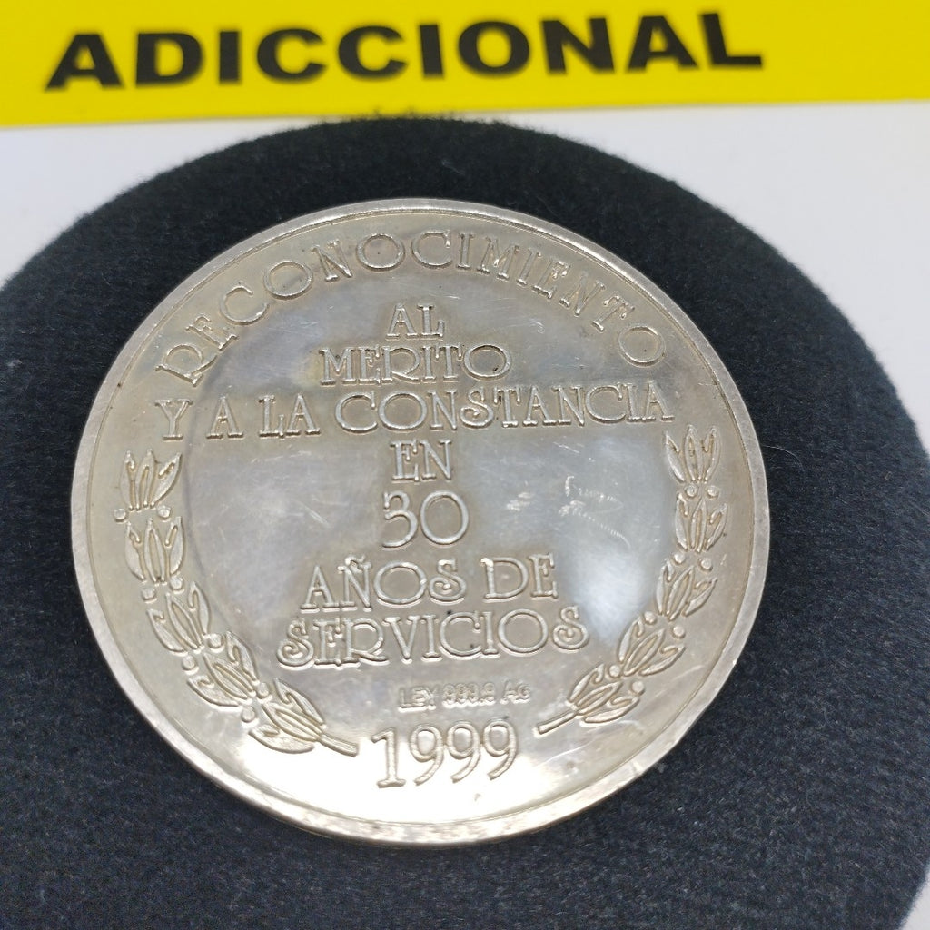 MEDALLA CONMEMORATIVA PLATA 46,10 GRMS (SEMINUEVO)