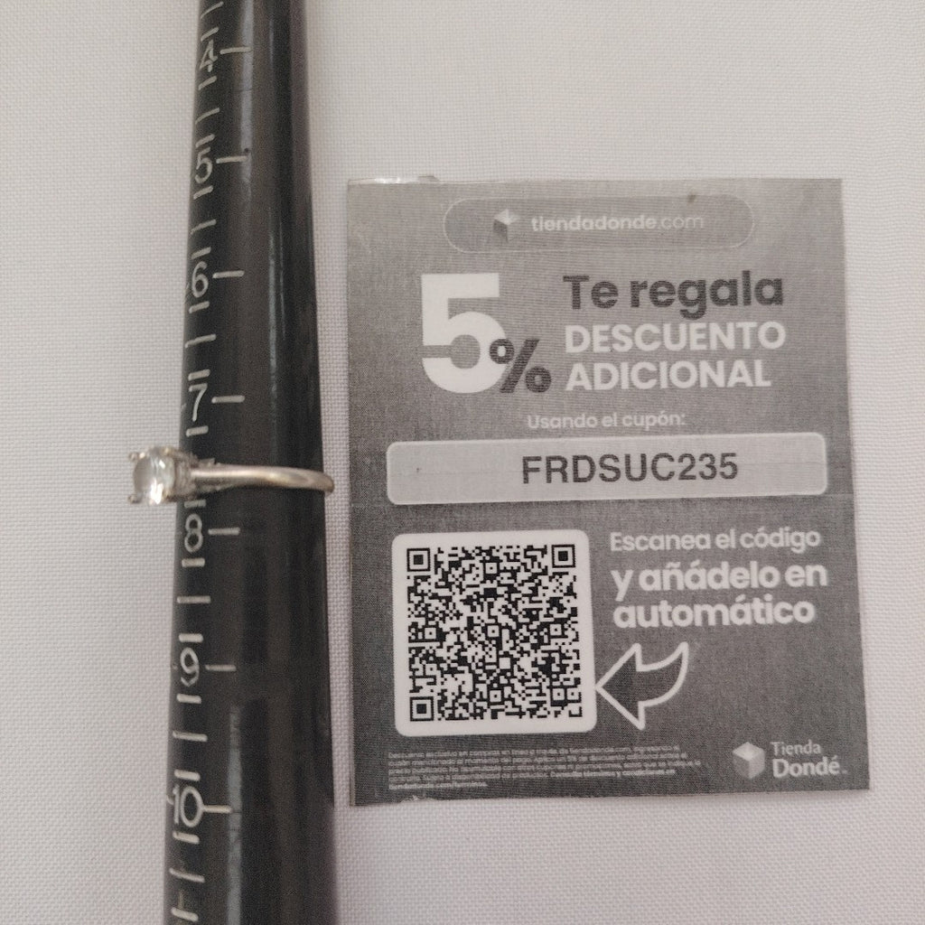 SOLITARIO ORO BLANCO 10 K 2.4 GRMS (SEMINUEVO)