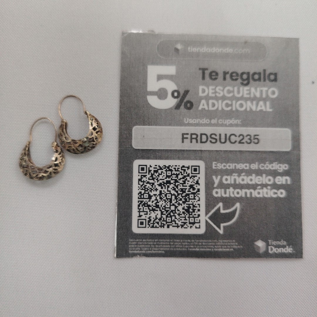 ARETES PAR ORO 8 K 1,60 GRMS (SEMINUEVO)