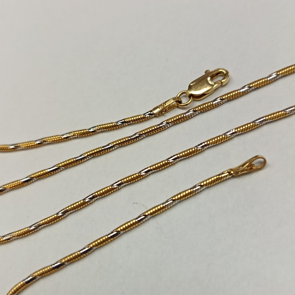 CADENA ORO COMBINADO 14 K 5,00 GRMS (SEMINUEVO)