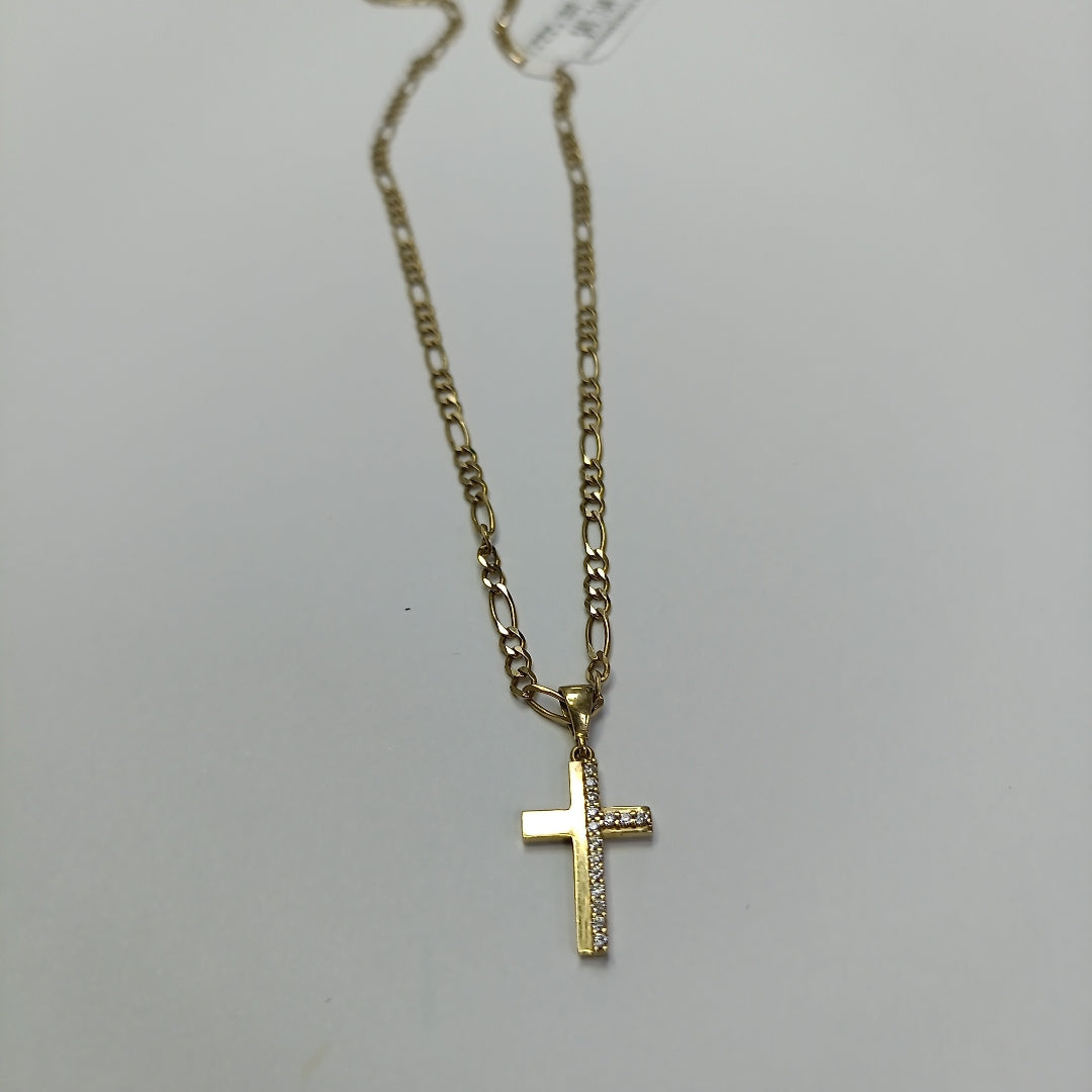 CADENA, CRUZ ORO 14 K 5.8 GRMS (SEMINUEVO)