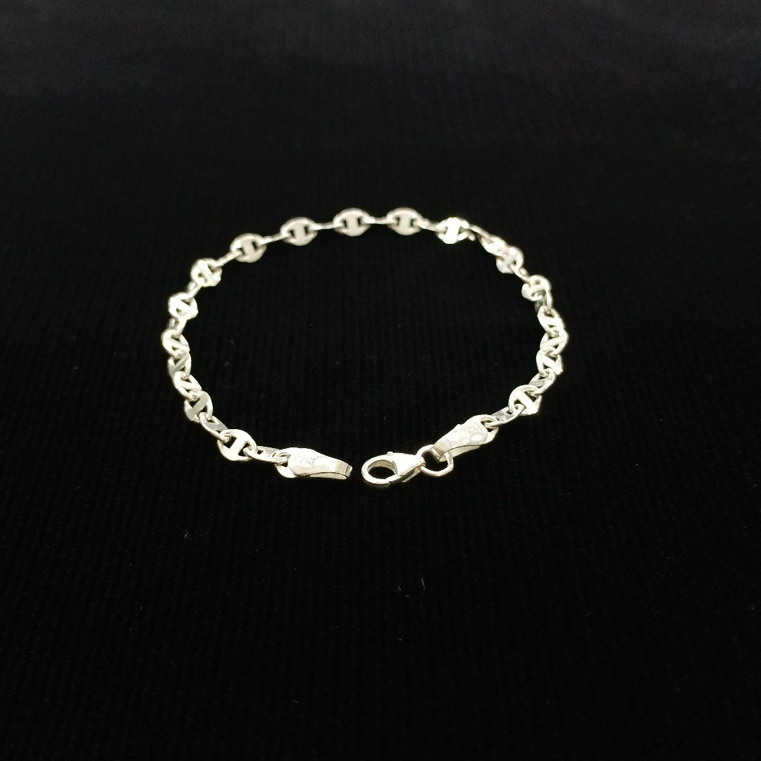 PULSERA TEJIDO ESPECIAL PLATA .925 18 CM 3.2 GR (NUEVO)