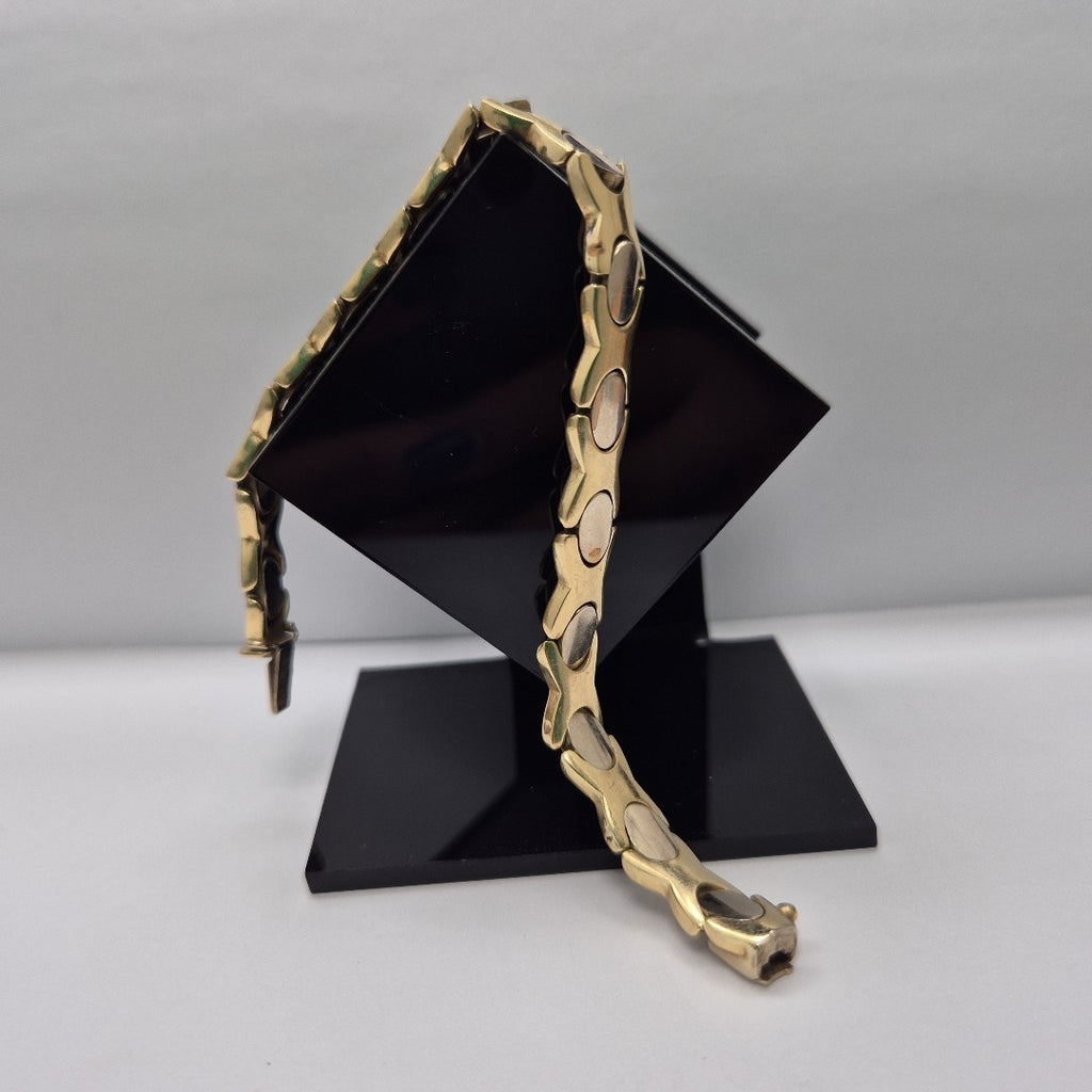 PULSERA ORO, ORO BLANCO 14 K 15.7 GRMS (SEMINUEVO)