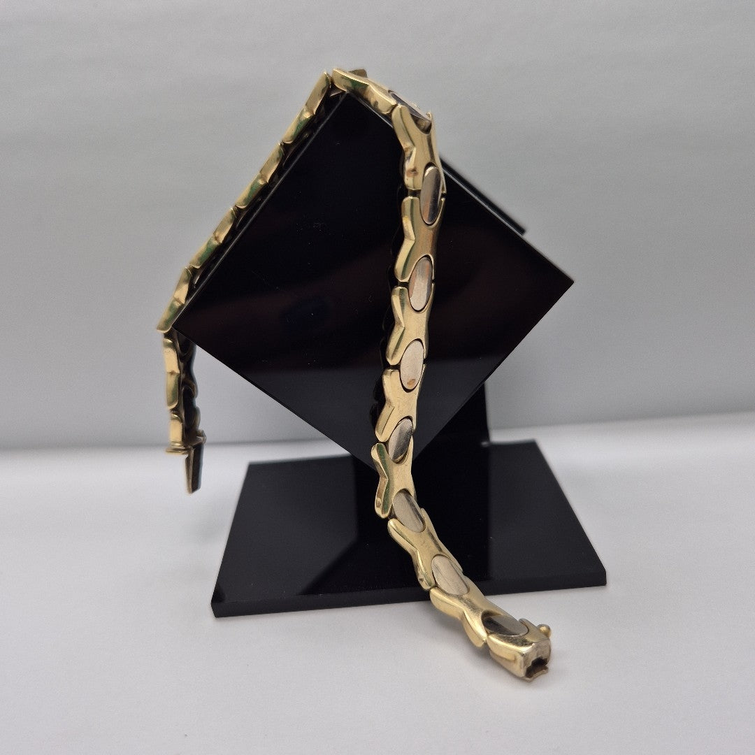 PULSERA ORO, ORO BLANCO 14 K 15.7 GRMS (SEMINUEVO)