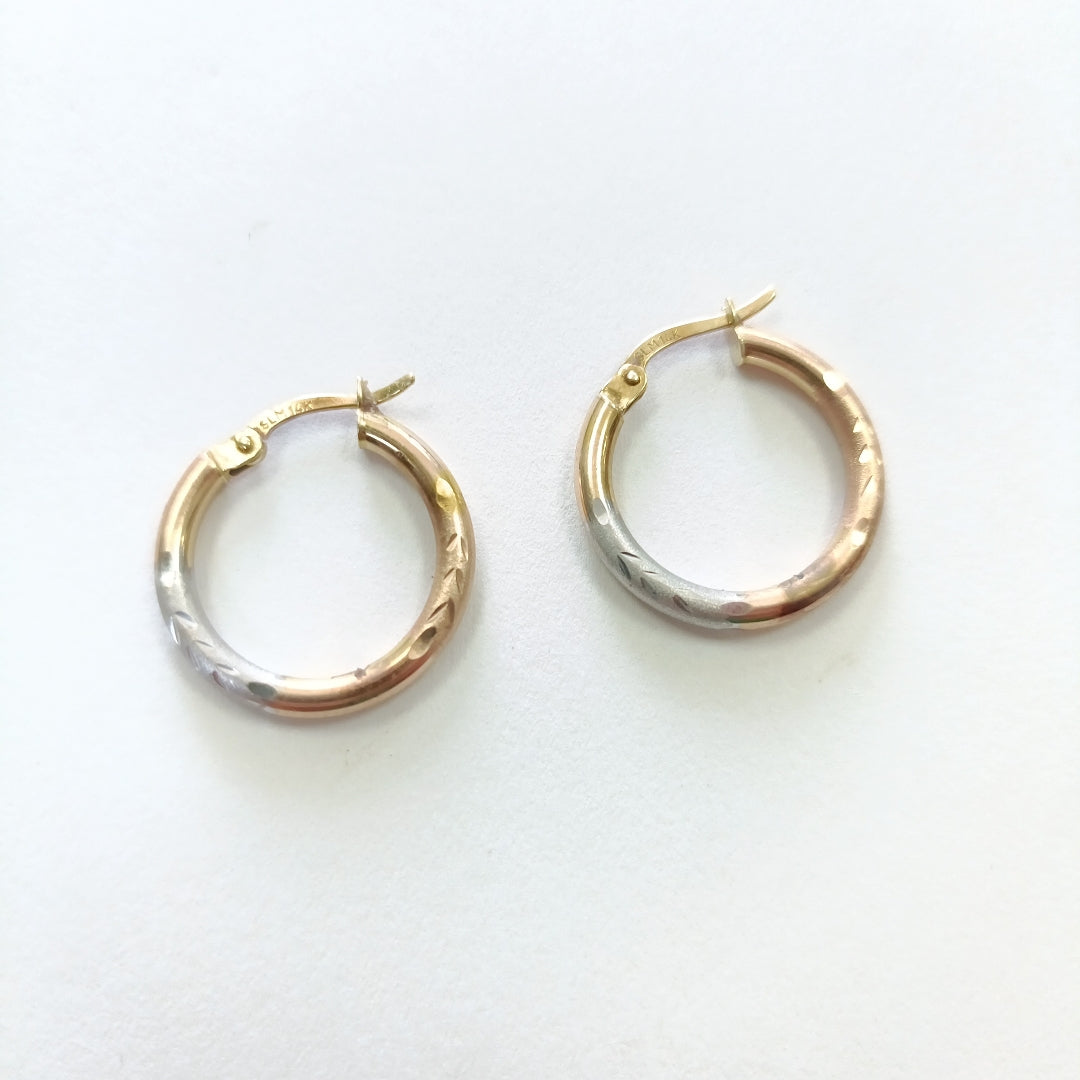 ARRACADAS PAR ORO 14 K 1.6 GRMS (SEMINUEVO)